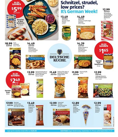 </b> If you shop at<b> Aldi,</b> be sure to come here to see the ️<b> Aldi Weekly Ad!</b> We won't let you miss out on any Aldi specials this week or any of the upcoming deals. . Aldi german week flyer